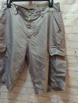 Burnside men&#39;s 32 cargo pocket shorts lightweight gray 11&quot; inseam - £11.66 GBP