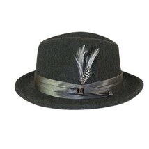 Mens Bruno Capelo Dress Hat Australian Wool Crushable Fedora UN109 Charcoal Gray image 4