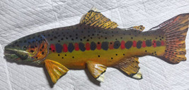 Native Golden Trout, Left Face, 2023-24 15 1/4 X 1/2, Straight Fish Carving - £46.93 GBP