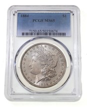 1884 Plateado Morgan Dólar Graduado Por Calidad Como MS65 - $297.00