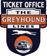 Ticket Office the Greyhound Lines Bus Plasma Cut Metal Sign - $39.95