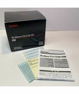 Box And Manuals Only! Sigma 10-20mm F3.5 EX DC Lens Box Only - $14.84