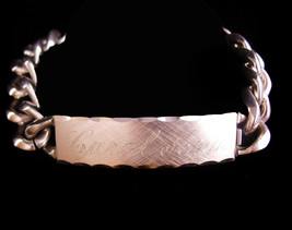 Carol Ann ID Bracelet / Speidel bracelet / rhodium plated - Birthday gift -  Gra - £98.36 GBP