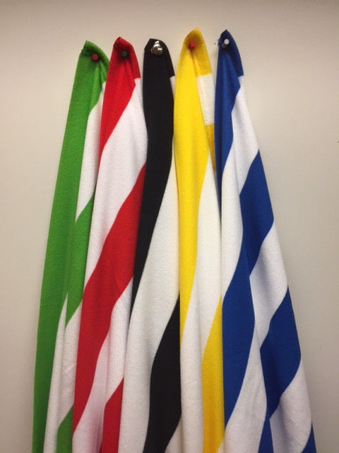 Microfiber Cabana Stripe Beach Towel Pkg One Dozen