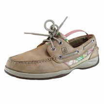 SPERRY Top-Sider Size 6.5 Boat Shoe Brown Leather Medium Lace Up Women - £15.75 GBP