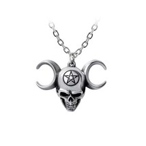 Alchemy P903 Truinity Skull Pendant Pendant Necklace Gothic Pendant England Moon - $28.60