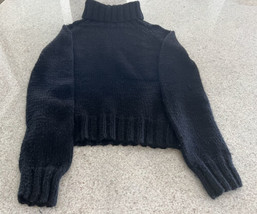 Black Heavy Knit Turtleneck Sweater (S) - £18.68 GBP