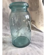 Aqua 1900-1910 Ball Jar with Glass Wax Lid # 4. 113 year old Ball Jar - £21.08 GBP