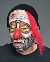 Drunk Clown Mask Old Whiskey Cigarette Hat Sad Funny Halloween Costume MA1004 - £47.44 GBP