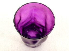 Purple 16 Ounce Glass Tumbler, Lumpy Surface Art Glass, Candle Jar, Flower Vase - £10.11 GBP