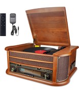 Bigmonat Record Player Vinyl Turntable Stereo Bookshelf Speakers, Vintag... - £163.55 GBP