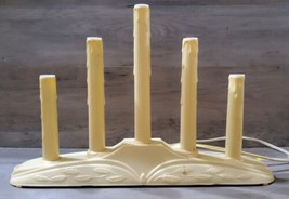 Vintage 5 Tier Light Christmas Window Candelabra Plastic Drip Wax Candlestick - £22.21 GBP