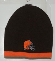 NFL Team Apparel Licensed Cleveland Browns Uncuffed Brown Winter Cap image 1