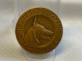 Medallic Art Co NY &quot;Shepherd-Dog-Club-Of-America&quot; Bronze Coin Token Meda... - £23.94 GBP