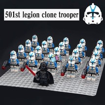 21pcs/set Star Wars Darth Vader Leader 501st Legion Clone Troopers Minifigures - £26.37 GBP