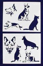 German Shepard Dog Stencils-Mylar 2 Pieces of 14 Mil 8" X 10" - Painting /Crafts - $27.54