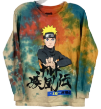 Naruto Shippuden T-shirt Men&#39;s Small Colorful Tie-Dye Front Back Graphic - £11.84 GBP