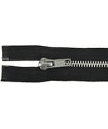 Coats Heavyweight Aluminum Separating Metal Zipper 24&quot;-Black - $15.56