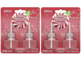 Glade Plugins Scented Oil Refills Candy Cane Cheer Holiday Collection 2 Packs - £21.95 GBP