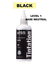 Kiss Tintation Semi-Permanent Hair Color 5 Oz Black T998 Level: 1 - £4.45 GBP