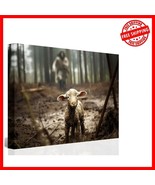 Heartwarming Jesus with Lamb Canvas Print - Uplifting Christian Art 12x16 - $41.57