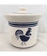 Specialty Marketing USA Blue Rooster Ceramic Kitchen Canister with Insert - £11.65 GBP