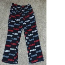 Mens Lounge Pants ESPN Black Logo Fleece Pajamas Bottoms-size XL 40-42 - £7.78 GBP