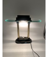 Vintage Post Modern Bankers Desk Lamp Black Base Imperfections READ - $54.23