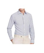 B by Brooks Brothers Men&#39;s Regular-Fit Windowpane Dress Shirt - Navy-14.... - $850.10 MXN