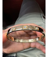 CARTIER LOVE BRACELET 10 DIAMOND 18K YG Size 16  W/BOX &amp; PAPERS - B3787 - $15,198.00