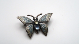 Vintage Silver Butterfly Brooch Pin 3.6cm BB12 - £6.90 GBP