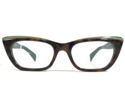 Morgenthal Frederics Glasses Frame 392 VIVIEN Blue Green Shield Plate 49... - $46.56