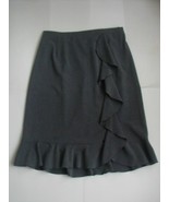 Vintage Anthony Richards Knee Length Ruffled Poly Blend Skirt Size 16 - £8.33 GBP