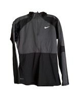 Nike Pro Black Gray 1/2 Zip Active Long Sleeve Thumb holes Running Jacke... - $31.68