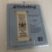Stitchables Cross Stitch Schoolhouse Sampler 1990 Miniature Bell Pull NOS - $6.92