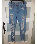 American Eagle Mom Jeans Straight Legged Distressed Blue Size 6 Women&#39;s EUC - £22.96 GBP