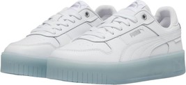PUMA Women&#39;s Carina Street Shoes Sneaker, White-White-Silver, 8.5 - $74.17