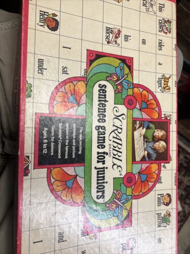 Scrabble Sentence Game for Juniors Vintage Board Game S&R Games 1973 Complete - $7.99