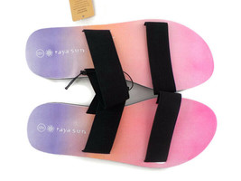 Raya Sun RS Surf Ladies Slide Flip Flops SZ 9 Pastel Sunrise Sunset Womens Beach - £5.58 GBP