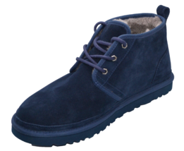 UGG Men Blue M Neumel Casual Suede  Fur Shoes Boots Size US 12 EU 45 - $138.97