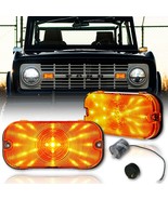 Amber LED Park Turn Signal Light Bulb Lenses &amp; Flasher for 66-67-68 Ford... - $1,758.75 MXN