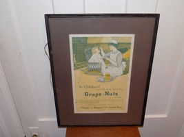 Vintage Grape Nuts Cereal Advertisement Framed - $732.12 MXN