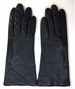 Vintage Fownes Genuine Black Leather / 100% Cashmere Lined Gloves Sz 7 W... - £18.67 GBP