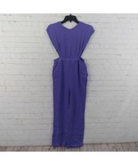 Franki by Francesca&#39;s Jumpsuit Girl’s 12 Purple Textured Cutout Cotton C... - $19.99
