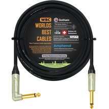 Low-Capacitance (21 Pf/F) Guitar Bass Instrument Cable With Amphenol Qm2R-Au And - £46.07 GBP