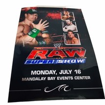 Wwe Super Show Last 2HR Raw Ever Mandalay Bay Poster 37&quot;x 25&quot; Cena, Punk, Rare - £410.52 GBP