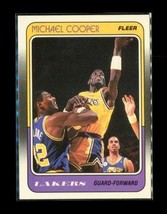Vintage 1988 Fleer Basketball Trading Card #65 Michael Cooper Los Angeles Lakers - £3.94 GBP