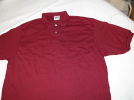 Stedman by Hanes adult XL 46-48 mens short sleeve Polo shirt burgandy maroon NOS - £10.12 GBP