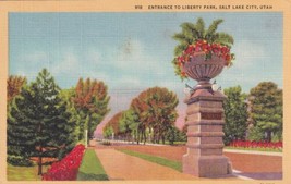 Salt Lake City Utah UT Liberty Park Entrance Postcard C19 - £2.35 GBP