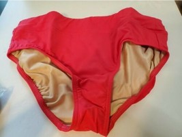 Lands End Swim bikini bottom Brief Solid Size 14 NEW lined  Rose Pink Pool  - £27.52 GBP